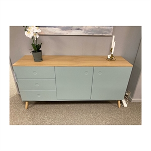OUTLET - Dot 1675 skænk - Sage / Oak farve - Mål: 162 x 79 x 43 cm.
